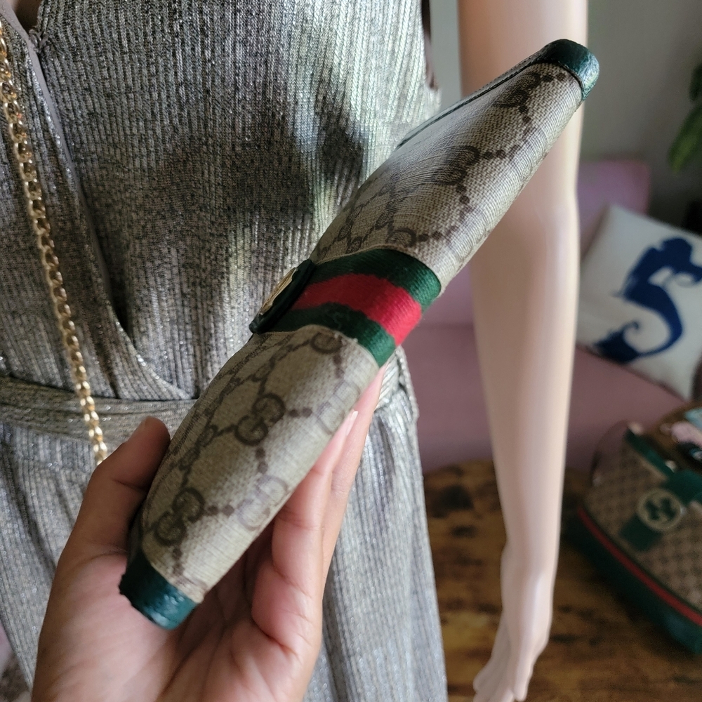 SALE🎉 Limited Collection Authentic Web Stripe Gucci Long Wallet - Picture 6 of 16